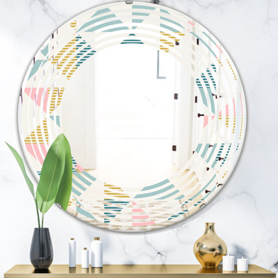 Miroir mural "wave diamond" rétro american american