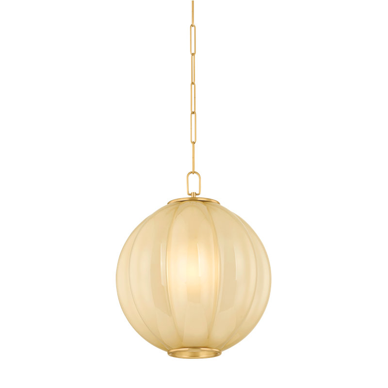 Luminaire suspendu sphère 1 lumière Bernadine, 15.5