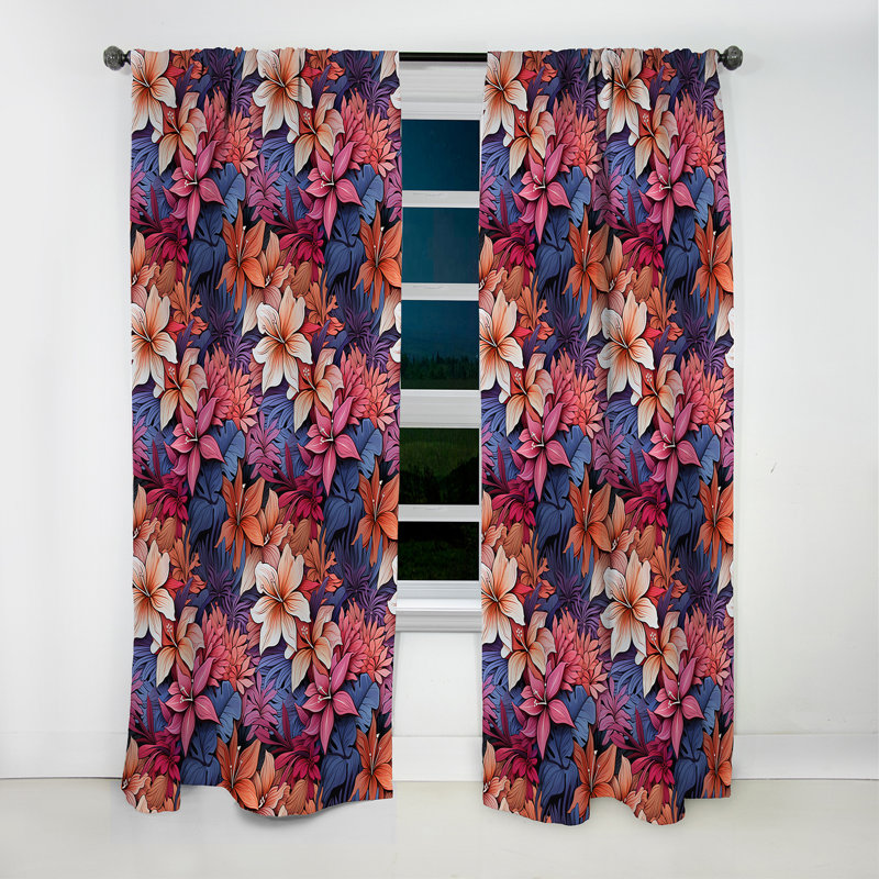 Motif tropical Coral Mirage Ii, L 52 po x L 90 po