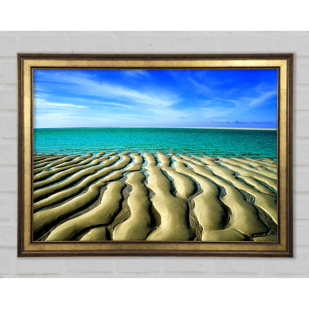 Gerahmtes Leinwandbild Sand Patterned Ocean