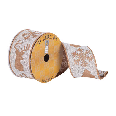 Ruban flocon de neige cerf