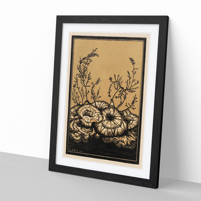 Blossoming Plants by Julie De Graag - Picture Frame Painting, Black Framed, 65cm H x 48cm W x 2cm D