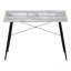 Computer Desk, Home Office, Laptop, Storage Shelves, 48"L, Work, White Marble Look Laminate, Black Metal, Contemporary, Modern-677827585