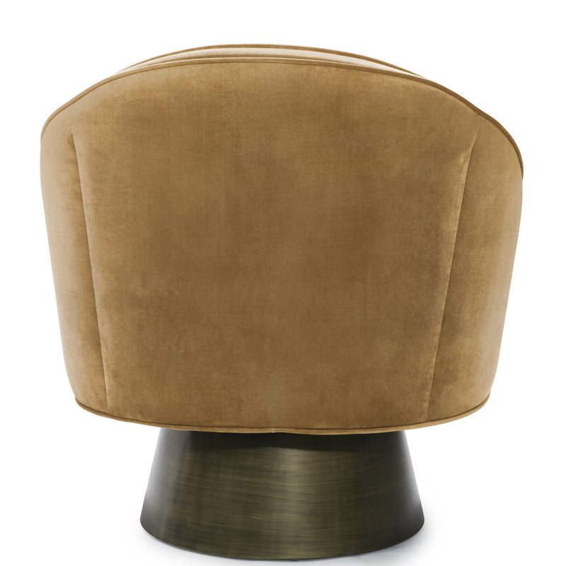 Dominic Swivel Barrel Chair, Camel