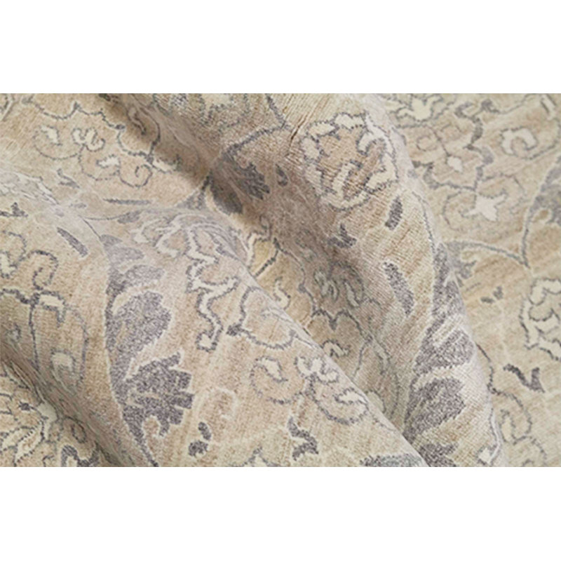 Luxa Hand Knotted Beige Area Rug