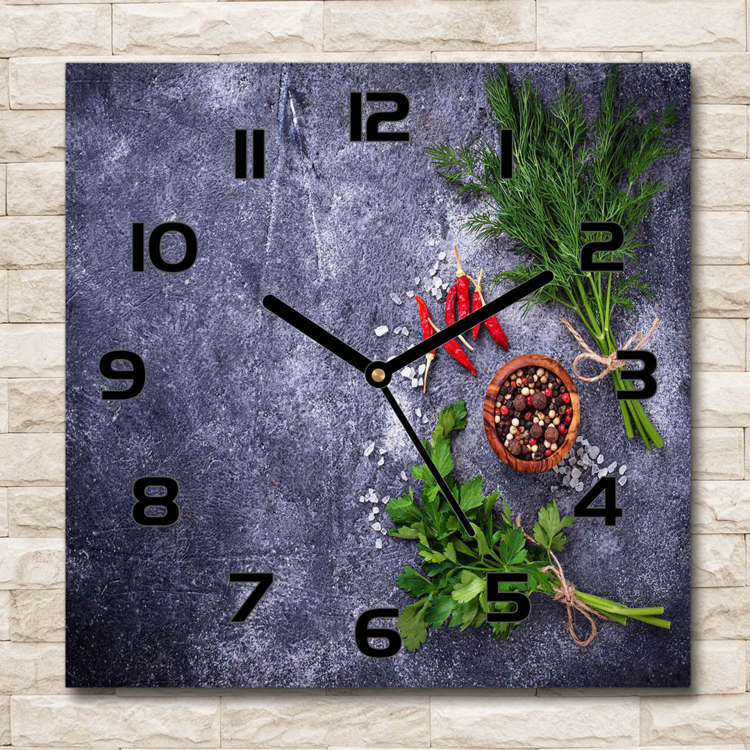 Analoge Wanduhr Herbs and Spices 60 cm Geräuschlos