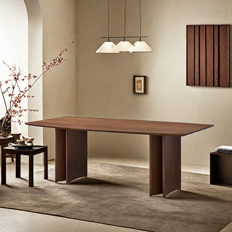 Table de salle à manger rectangulaire en frêne massif, H 29,53 po x L 62,99 po x l 31,5 po