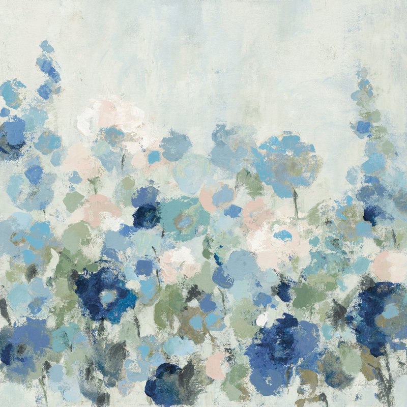 Midsummer Garden Cool by Silvia Vassileva - Wrapped Canvas Painting, 91cm H x 91cm W