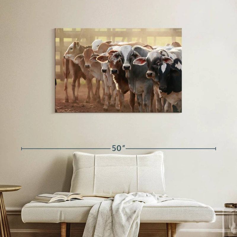 Jersey Cow Line Up, 26" H x 39" W