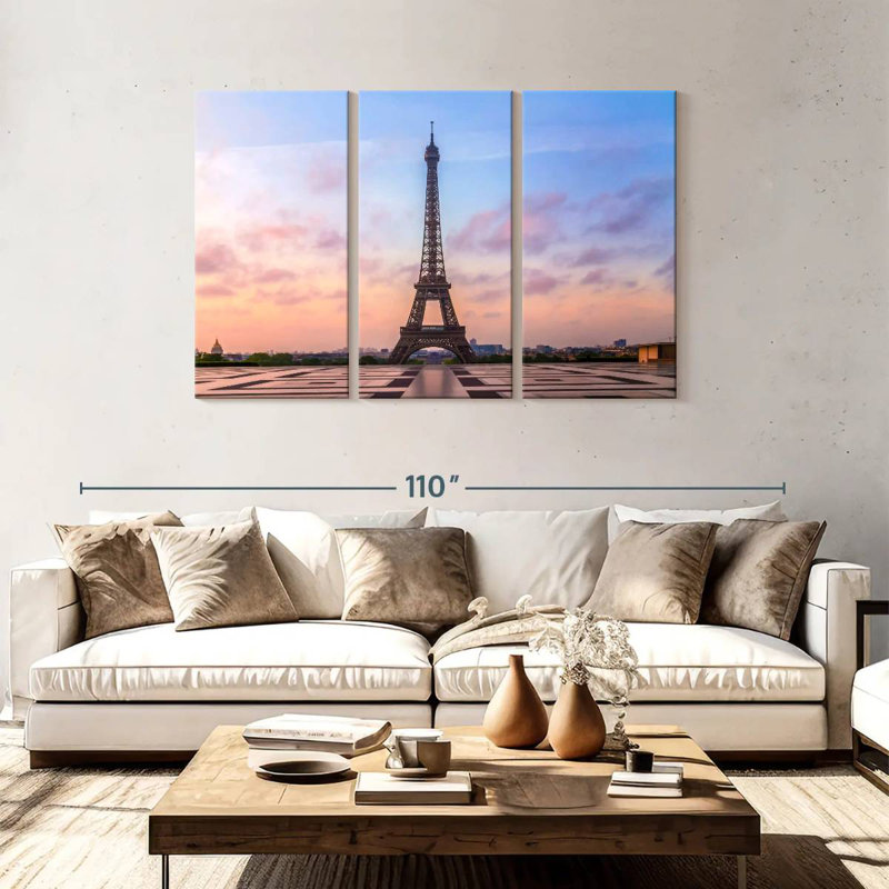 Lilie Eiffel Tower Sunrise, 48" H x 74" W