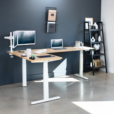 Vivo Electric 83" X 60" Stand Up Corner Desk
