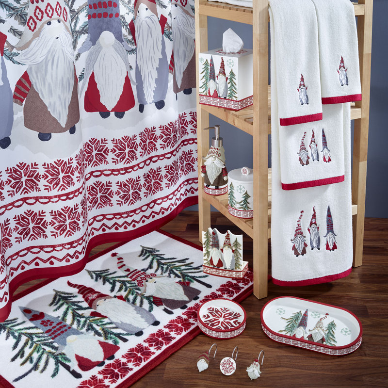 Christmas Gnomes Bath Bathroom Accessory Set