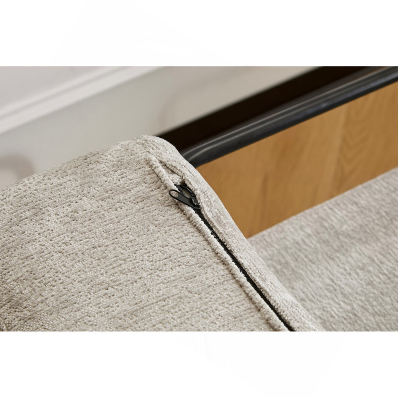 Canapé au sol, canapé à compression, canapé-lit au sol convertible avec accoudoirs à dossier, coussin en futon confortable, tissu chenille, pour la chambre du salon (GRIS CLAIR)