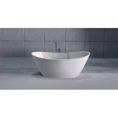 69'' x 35.4'' Freestanding Soaking Acrylic Bathtub