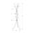 Coat Rack, Hall Tree, Free Standing, 11 Hooks, Entryway, 74"h, Bedroom, Grey Metal, Contemporary, Modern-129607246