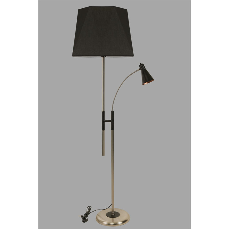 Raymer 165cm Torchiere Floor Lamp, Black, Bronze