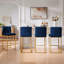 Tabouret de bar moderne avec dossier complet et pieds en fer, ensemble de 2-1024667758