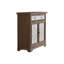 Armoire rustique vintage avec panneaux floraux sculptés