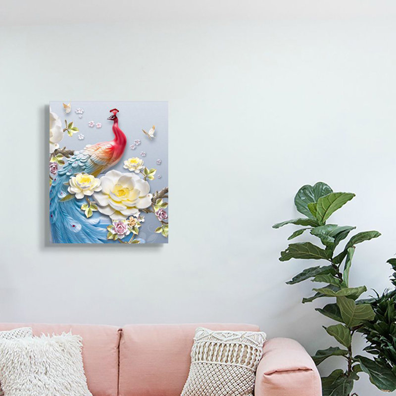 Toile, reproduction d'art sur toile, cadre épais de 1,5 pouce, peinture sur toile avec cadre pour le salon