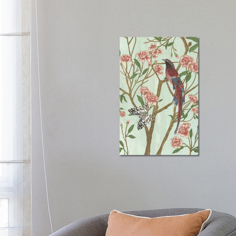 Delicate Chinoiserie III by Melissa Wang - Wrapped Canvas Painting, 66.04 cm H x 45.72 cm W x 3.175 cm D