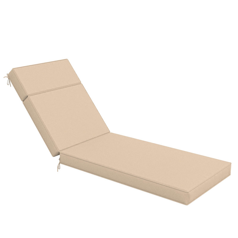 Wynee Outdoor 4'' Chaise Lounge Cushion (1 Pcs), Sand, 80" W x 26" D 