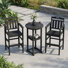 Ensemble de 3 barres de patio pour l'extérieur Ensemble de table et chaises de bar en PEHD pour chaises longues et balcon Adirondack