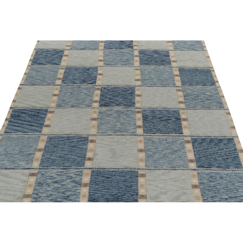 Scandinavian Wool Geometric Area Rug, Rectangle 10' x 14'
