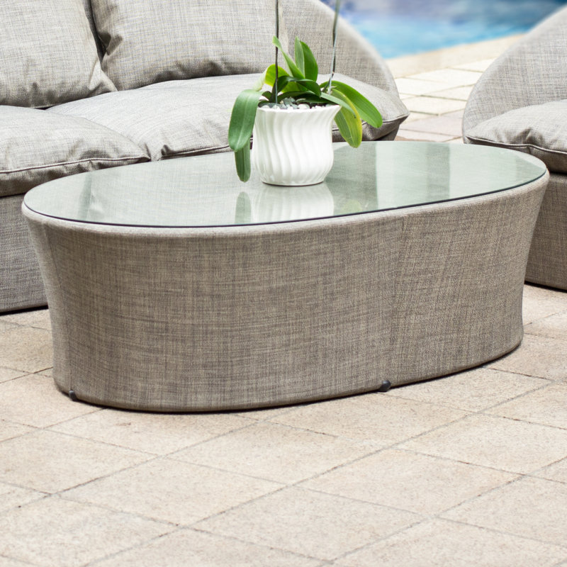 Spinner Outdoor Oval Coffee Table