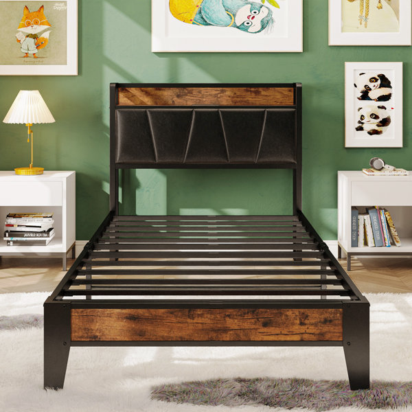 17 Stories Alisyn Vegan Leather Bookcase Storage Bed & Reviews | Wayfair