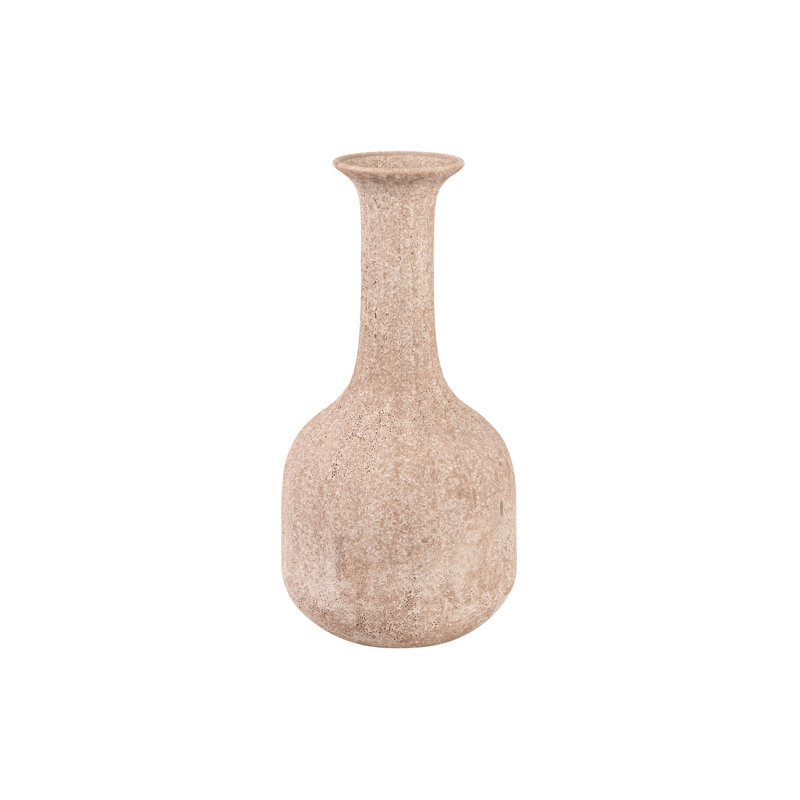 CERAMIC VASE, overall height- 38cm, Brown