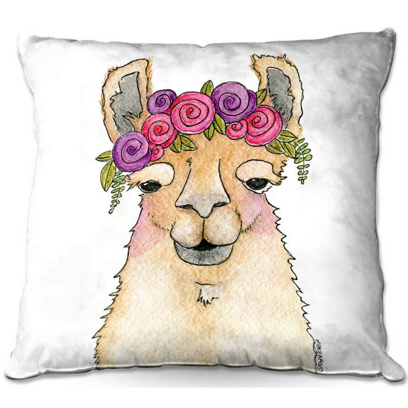 Reversible Throw Pillow, 18" x 18", White