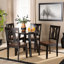 Ensemble de salle à manger 5 pièces Luma au fini brun foncé transitionnel, H 37,4 po x l 17,9 po x P 19,9 po Luma-373445562-373445561