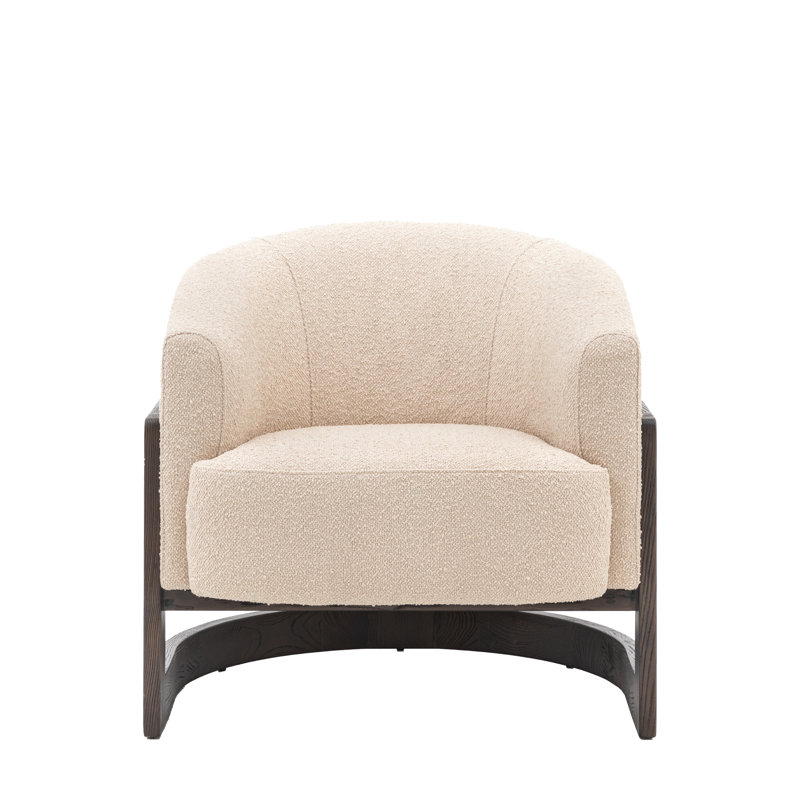 Clarina Curved Textured Upholstered Armchair