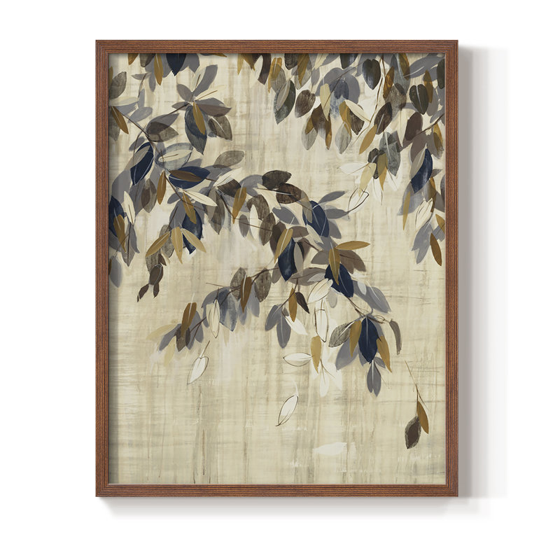 Treading Lightly Framed Print - Solid Wood, 14" H x 11" W, Brown