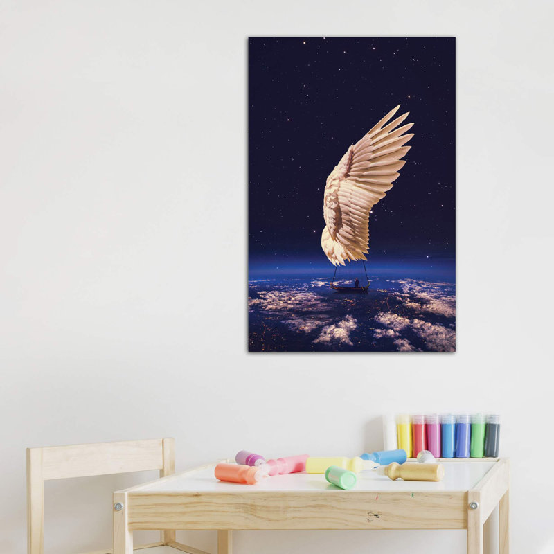 «Sail Away Angel Wing» par Soaring Anchor Designs - impression d'art graphique, Toile tendue, Pas de tapis