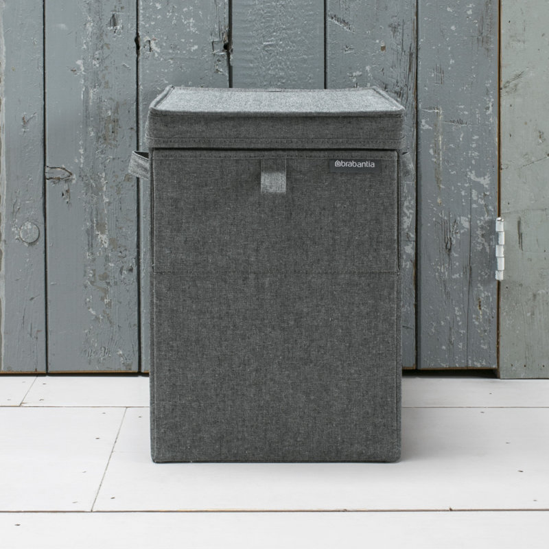 Brabantia Stackable Laundry Hamper 9.2 Gallon, Pepper Black