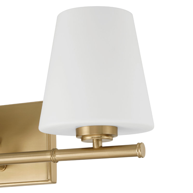Hunter Fauna Grove 3 Light Bathroom Vanity Wall Light Fixture, Gold