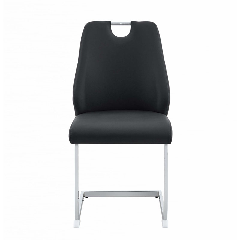 Chaises de cuisine en polyuréthane, 4, Noir