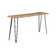 Solid Wood Top Metal Base Dining Table