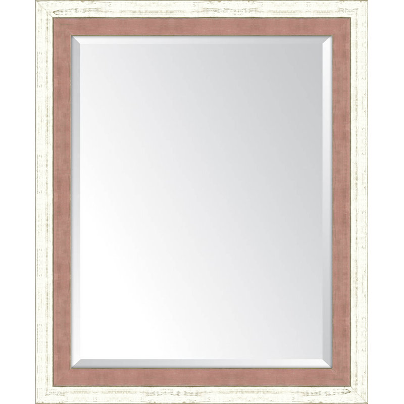 Wood Flat Wall Mirror, 34" H x 28" W, Autumn Spice
