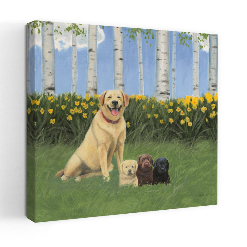 Art contemporain de la Proud Mom with Animal, H 24 po x l 24 po