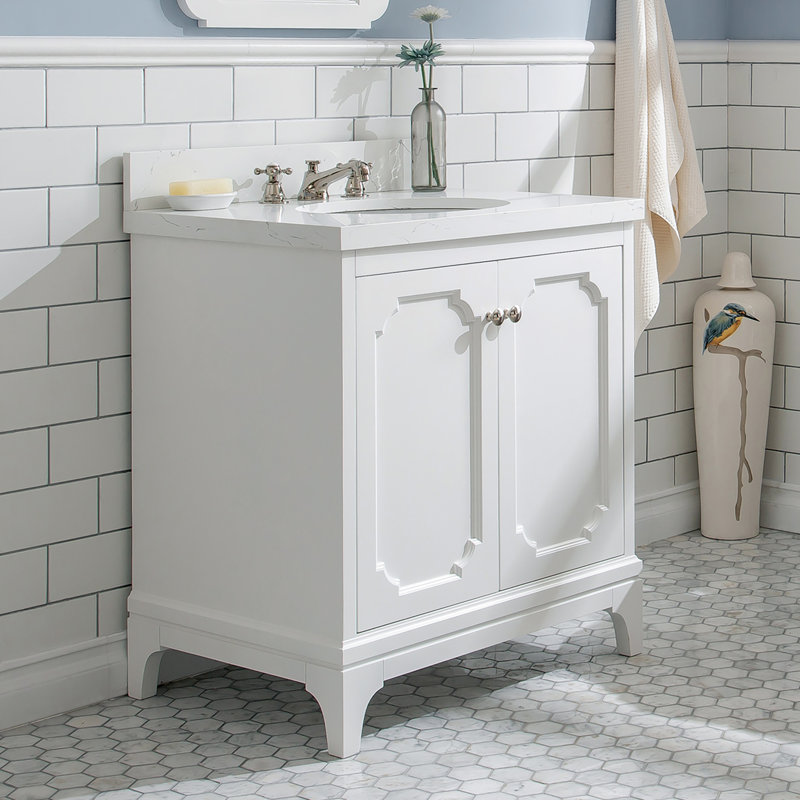 Ensemble de meuble-lavabo de 30 po Bernardo, Blanc pur