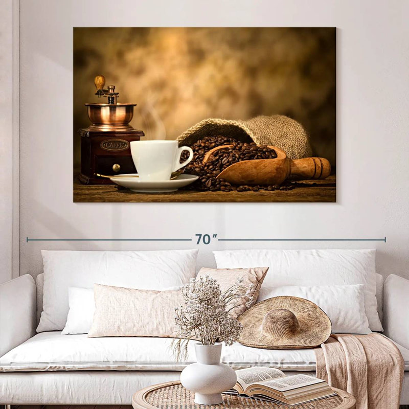 Rustic Coffee Canvas Print, 34" H x 51" W x 1.25" D