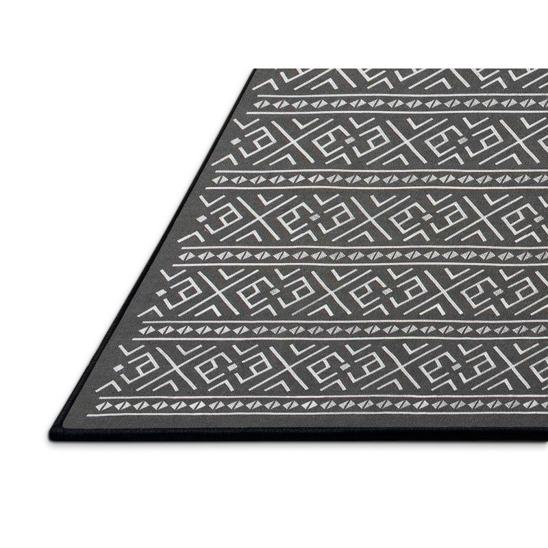 Tapis contemporaine violet/gris/noir zone, Rectangle 8 pi x 12 pi
