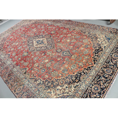 Antique Oversize Turkish Oushak Rug in Blue Perfect for Home Decoration Accentuating Classic Elegance