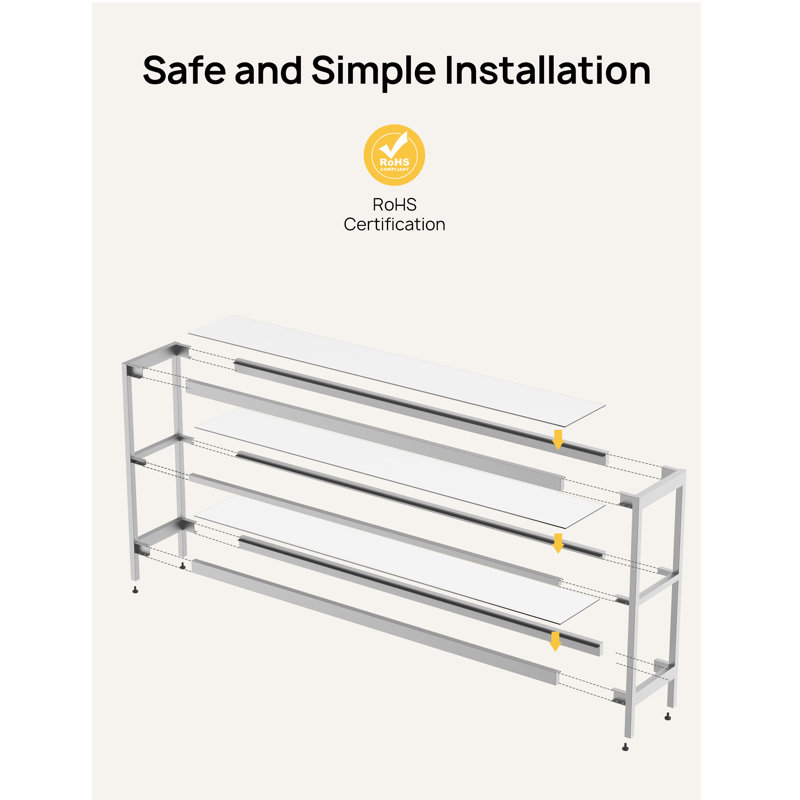 Console Jaiprakash, Argent argent, H 29,33 po x l 55 po x P 10 po
