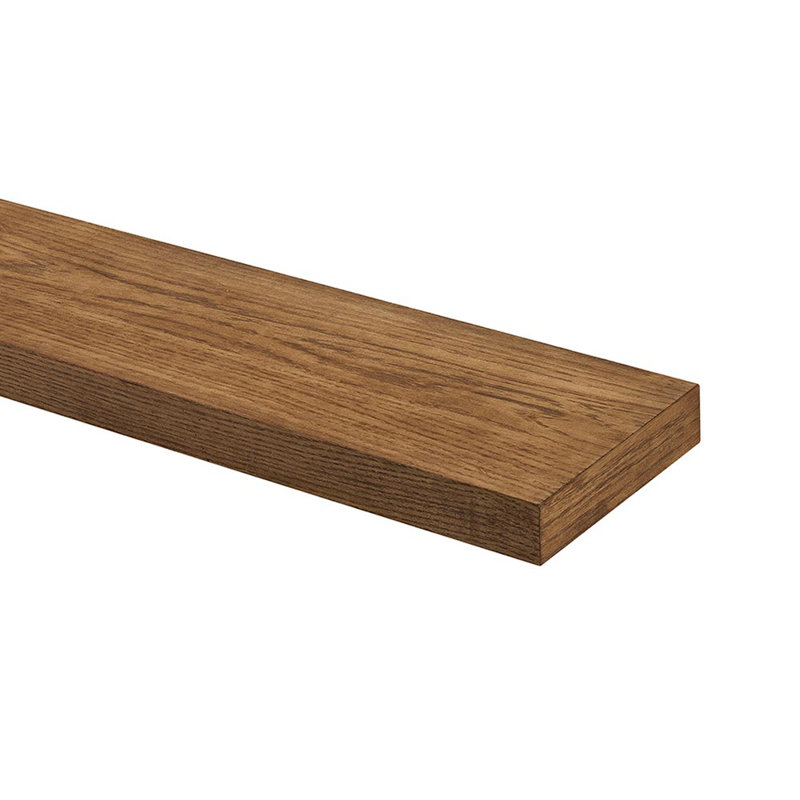 Alma White Oak Wood Floating Shelf, Burnished Walnut Stain, 48"