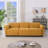 93" Length , Fashionable Modular Sofa, Iron Frame,   Chenille Sofa, Yellow, Suitable For Living Room, Bedroom-1187561235