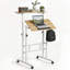 Bureau mobile pour travailler debout, bureau d'ordinateur de table assis-debout à hauteur ajustable, chariot à roulettes pour bureau personnel-1637158814