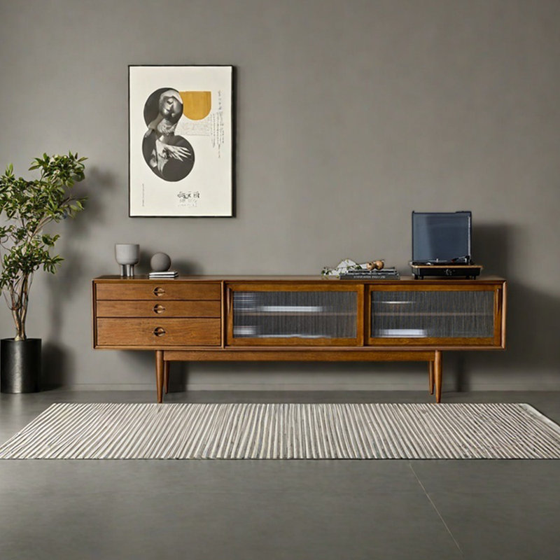 Meuble télé de style nordique rétro, 70.87"